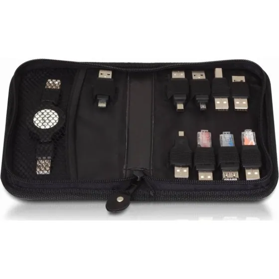 DeLOCK Kabeltaske med udtrkbare USB/FireWire-kabler & adaptere