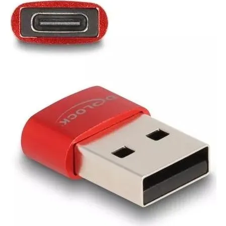 DeLOCK USB 2.0 adapter USB-A han  USB-C hun, rd