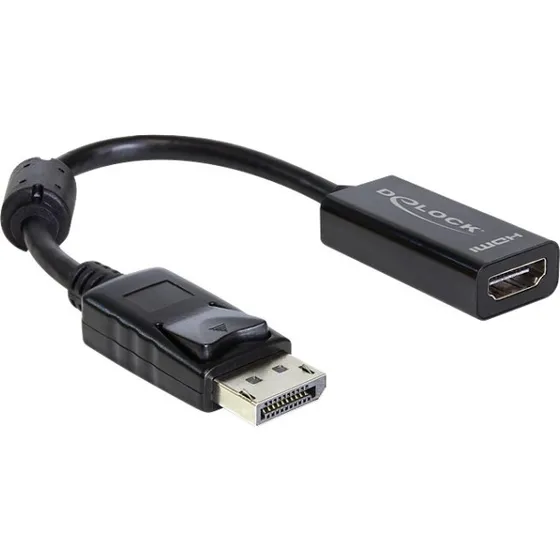 DeLOCK DisplayPort > HDMI adapter DP1.1, passiv, 0,1 m, sort