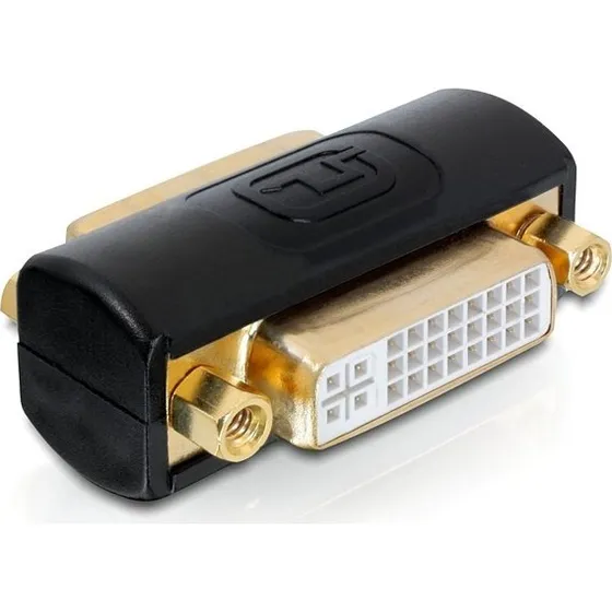 Delock DVI-I adapter 24+5 pin hun-hun, sort (guldstik)