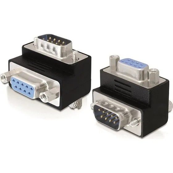 DeLOCK DB9 adapter (hanhun) vinklet 270, sort