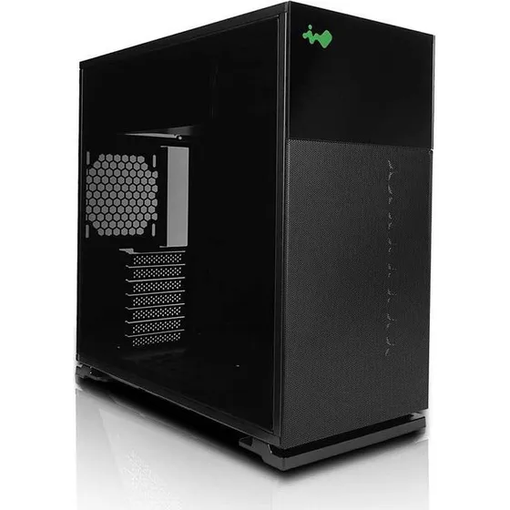 IN WIN 127 Midi Tower ATX PC-kabinet, sort (hærdet glas)