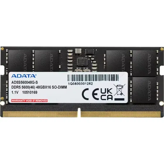 ADATA AD5S560048G-S 48GB DDR5 5600 SO-DIMM (262-pin) - Sort