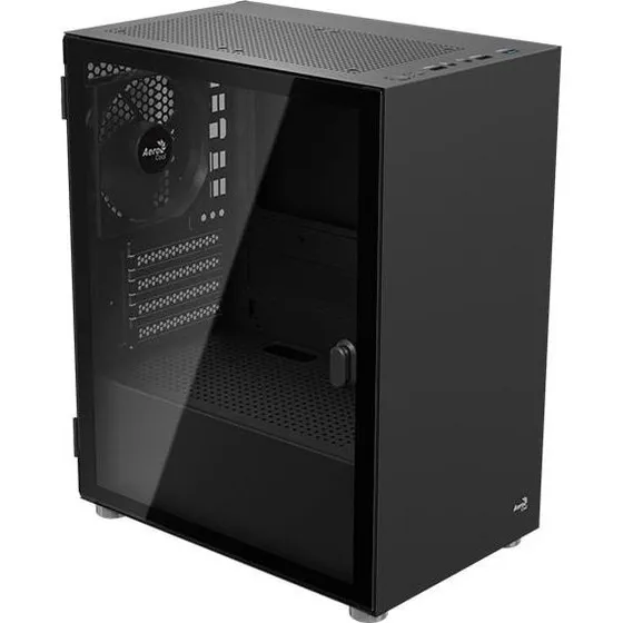 Aerocool CS-111 Mini Tower – Hærdet glas, microATX/Mini-ITX, Sort