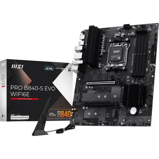 MSI Pro B840-S Evo WiFi6E ATX (AM5, 4x DDR5, WiFi 6E)