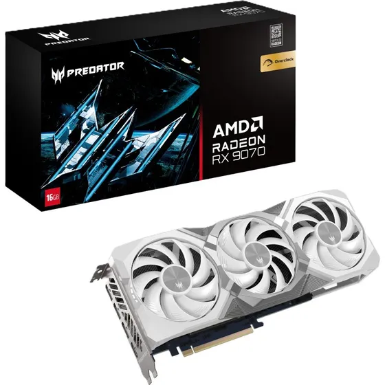 Acer Predator BiFrost Radeon RX 9070 OC 16GB White (GDDR6)