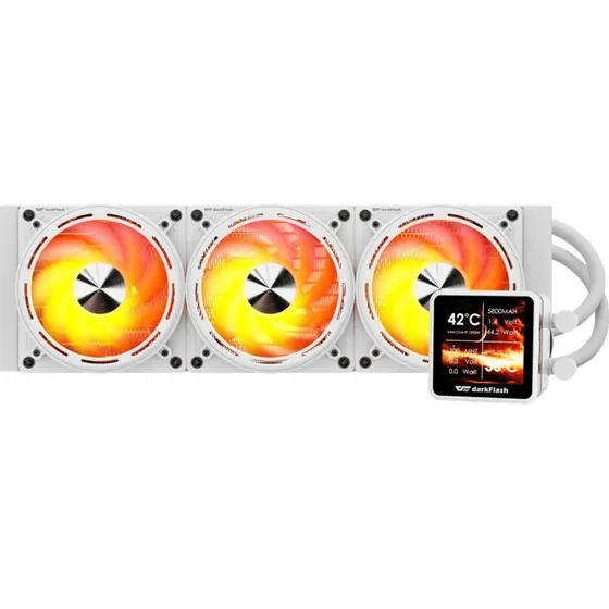 DarkFlash DE360 CPU-vandkler 3x120 mm  Hvid