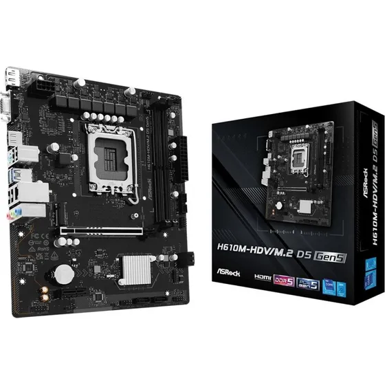 ASRock H610M-HDV/M.2 D5 Gen5 mATX LGA1700 (DDR5)
