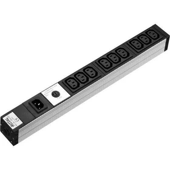 Rittal strmfordelingsenhed 9x C13 1U, 2 m