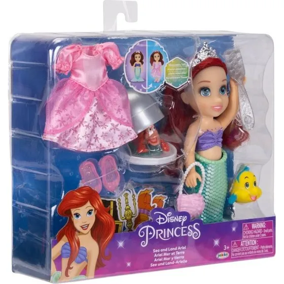 JAKKS Disney Princess Ariel 15 cm Sea-to-Land dukke