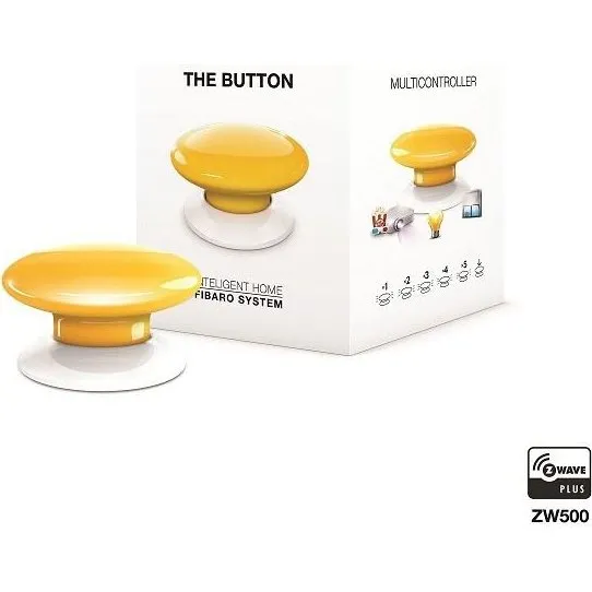FIBARO The Button trådløs alarmknap – gul