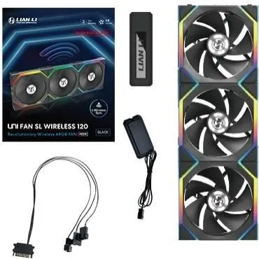 Lian Li UNI FAN SL Wireless 120 Reverse Blade 3-pak Sort