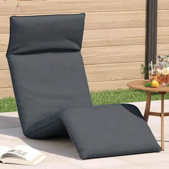 vidaXL foldbar liggestol 175x54x8,5 cm oxfordstof antracitgrå