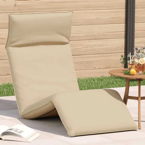vidaXL foldbar liggestol 175x54x8,5 cm oxfordstof beige