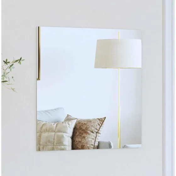 Vgspejl 50x50 cm i hrdet glas  moderne & minimalistisk