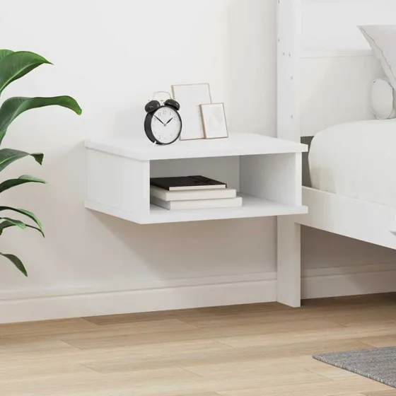 Hvidt natbord 40x31x15 cm i konstrueret træ