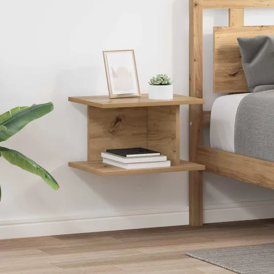Sengebord 2 stk Artisan egetræ 40x30x25 cm