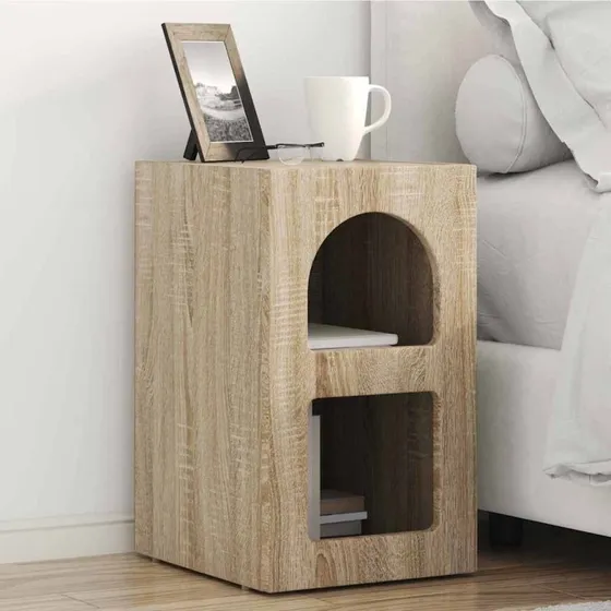 Sengebord Sonoma eg 29,5x35x50 cm – konstrueret træ