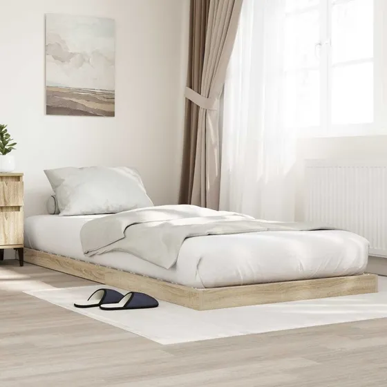 Gulvsengramme Sonoma eg 90x200 cm – konstrueret træ