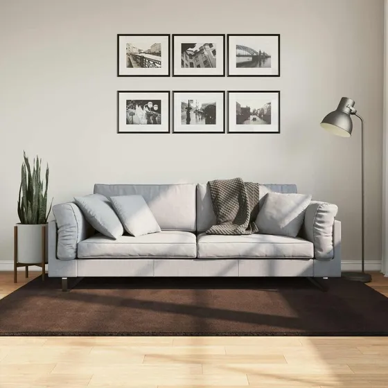 Områdetæppe HUARTE Brun 200x140 cm - Polyester