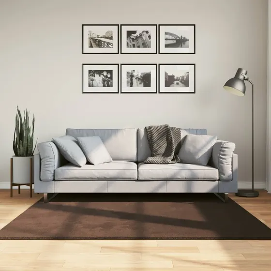 HUARTE Områdetæppe 160 x 160 cm - Brun