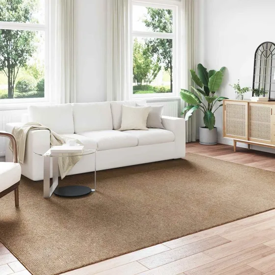 Områdetæppe Agira natur 340×240 cm – polyester, skridsikret