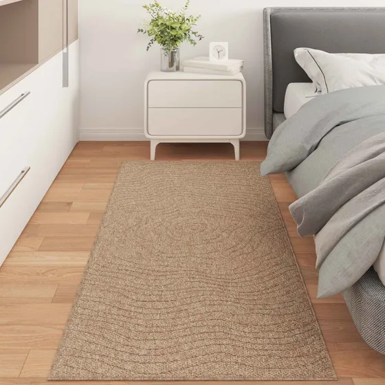 Områdetæppe Moiré Agira 200x80 cm – Natur