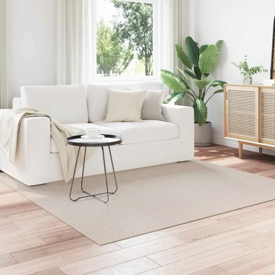 FARO Områdetæppe Creme 120x120 cm - Polyester