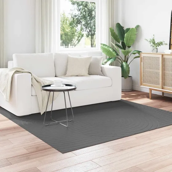 Områdetæppe PALMERAS 120x120 cm Antracit
