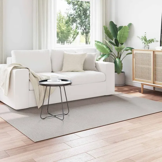 Områdetæppe LUGO creme 170x120 cm - skridsikret polyester