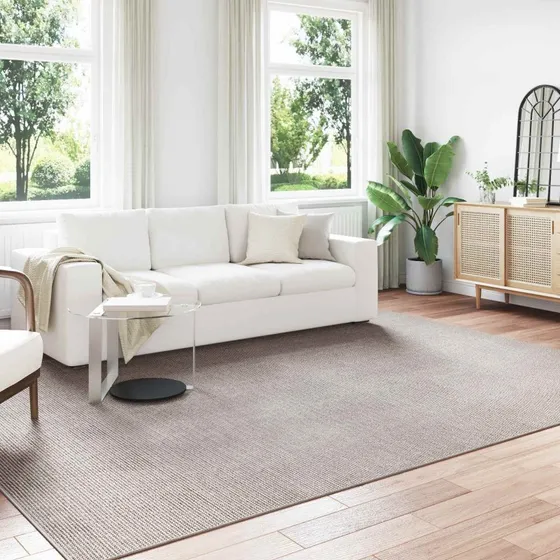 Områdetæppe 340x240 cm Creme/Taupe - Polyester, Skridsikret