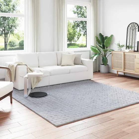 Områdetæppe SIROLO grå 240x240 cm - polyester