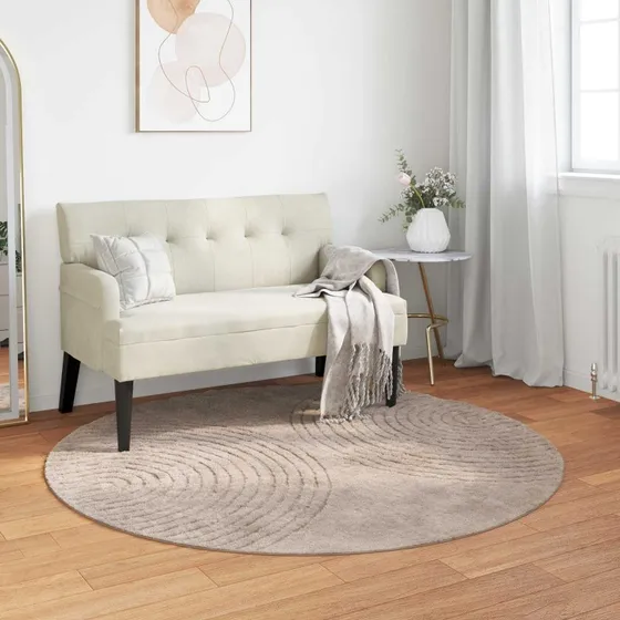 Rundt tæppe Galati Beige Ø120 cm