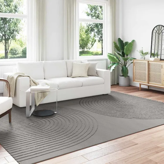 Områdetæppe GALATI grå 280x200 cm – polyester