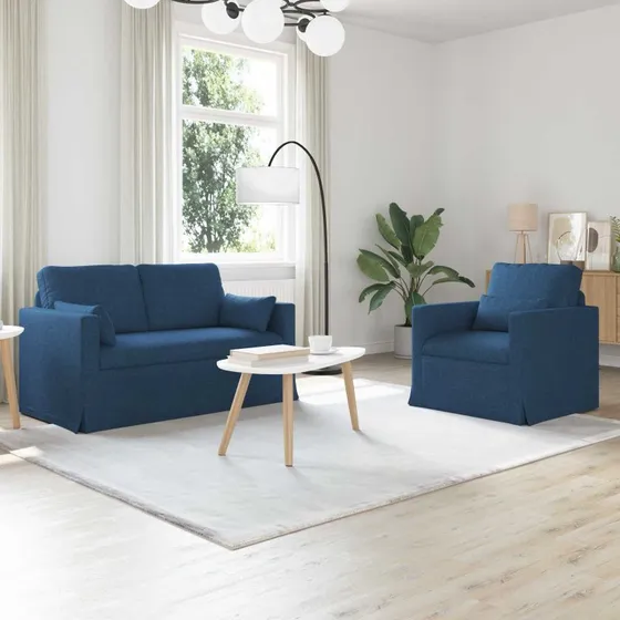 Blå 2-personers modular sofa sæt 139x78x80 cm