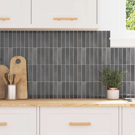 Rektangulære peel-and-stick fliser 50 stk Grå 29x23 cm