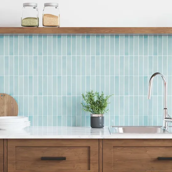 Rektangulære selvklæbende fliser 29x23 cm – 20 stk, grågrøn