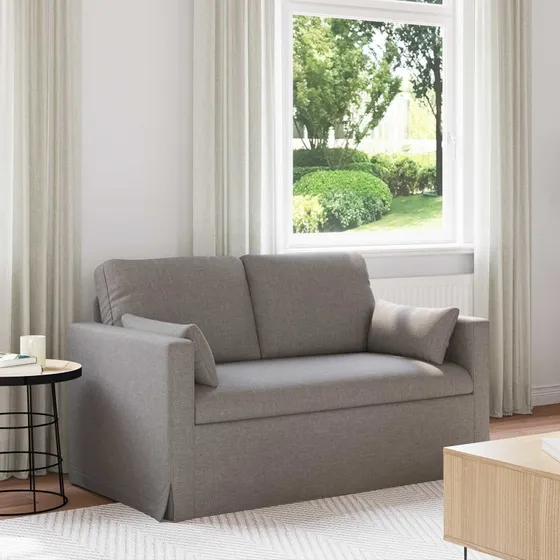 Gråbrun modulsofa 138 x 78 x 80 cm – stof & metalramme