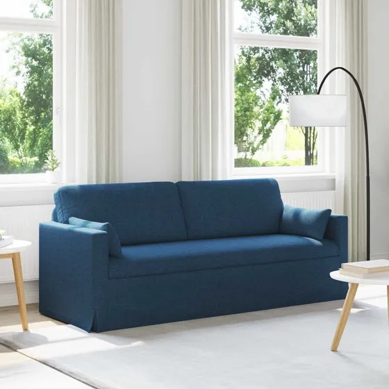 Moderne blå sofa 198 x 78 x 80 cm - stof & metal