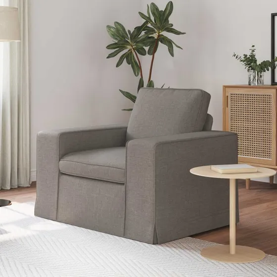 Gråbrun moderne sofa 103×80×82 cm – stof & metal