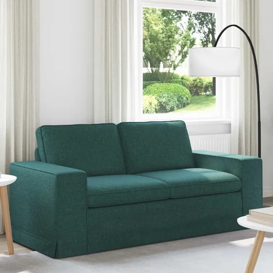 Mørkegrøn sofa 182x80x82 cm - stof & metal