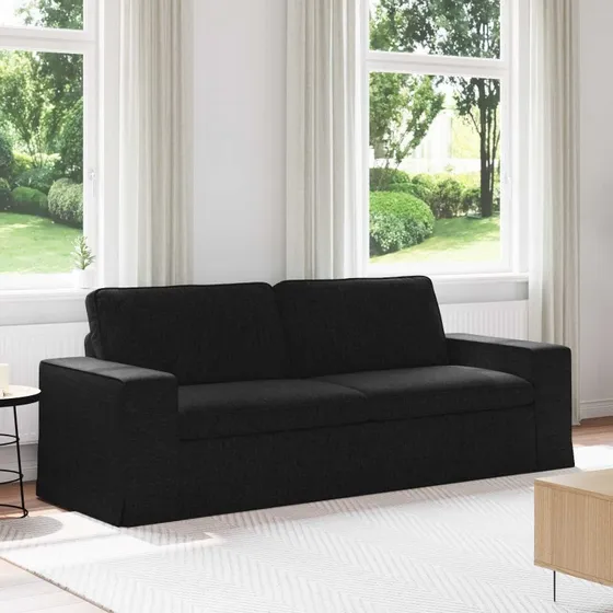 Moderne sort sofa 222 x 80 x 82 cm - stof & metal