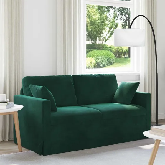 Mørkegrøn Fløjlssofa 158x78x80 cm - Moderne Modul
