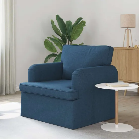 Blå moderne sofa 84x80x85 cm – metalramme, stof