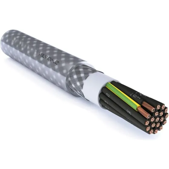 YSLYCY Styrekabel JZ 5G1 mm², kobberfletskærm