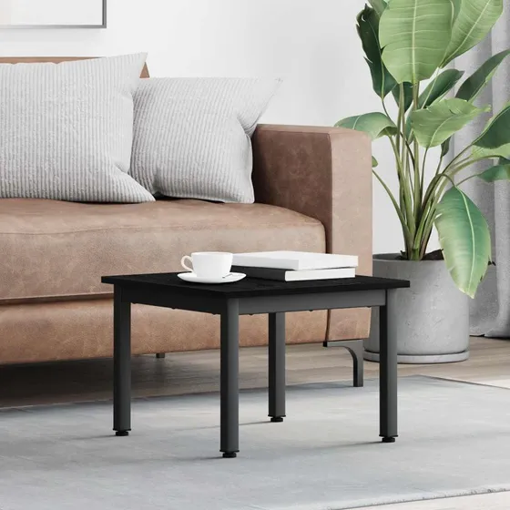 Sofabord Sort Eg 50x50x36 cm – Konstrueret træ