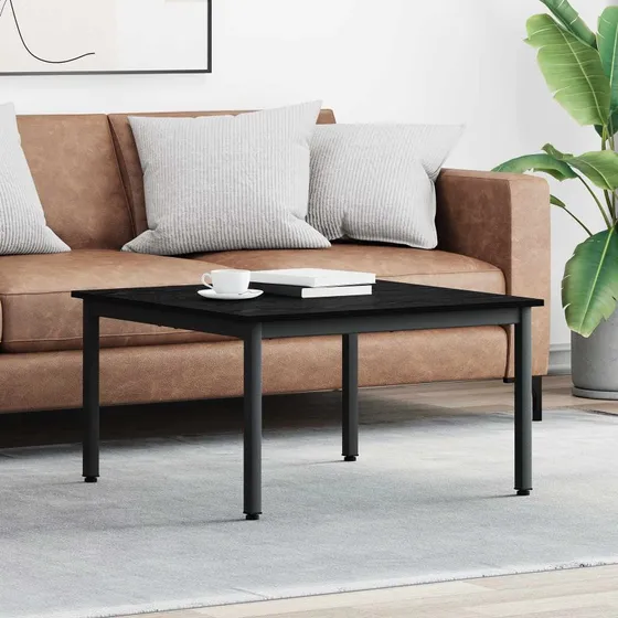 Sofabord 80x80x45 cm - Sort eg, konstrueret træ