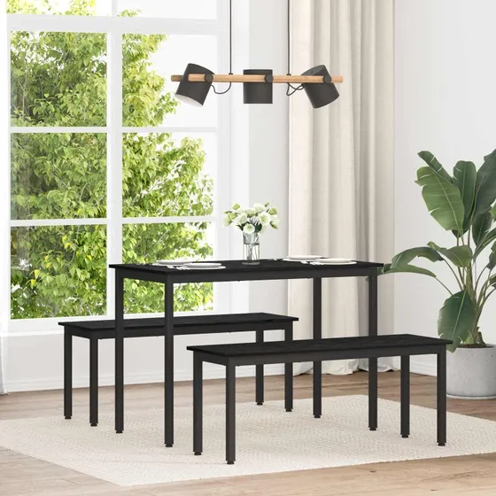 Spisebord METAL rektangulrt med troverflade