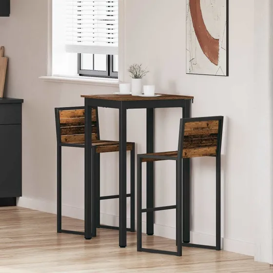 Stende barbord i konstrueret tr  rektangulrt spisebord