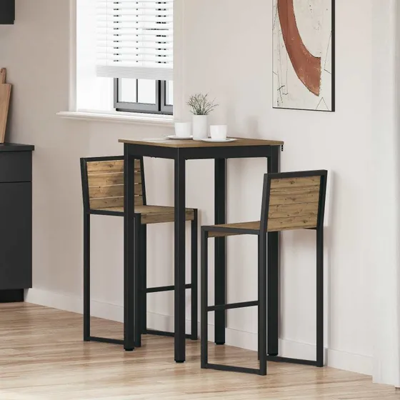 Rektangulrt stende barbord i konstrueret tr